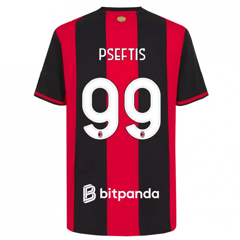 Danxen Mulher Camisola Fotios Pseftis #99 Vermelho Preto Branco Principal 2026/27 Camisa