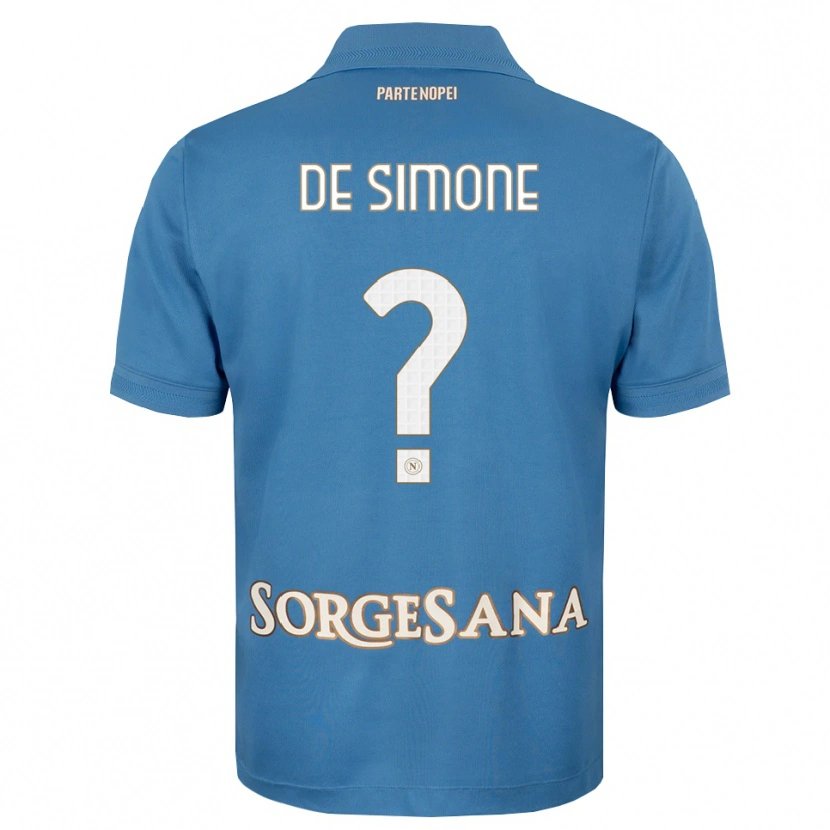 Danxen Mulher Camisola Paolo De Simone #0 Azul Bruma Branco Principal 2026/27 Camisa