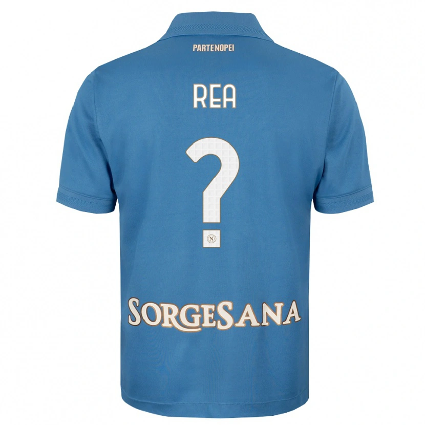 Danxen Mulher Camisola Roberto Rea #0 Azul Bruma Branco Principal 2026/27 Camisa