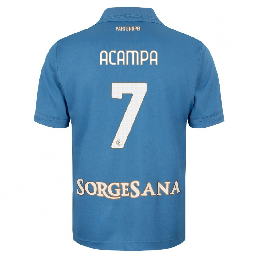 Danxen Mulher Camisola Davide Acampa #7 Azul Bruma Branco Principal 2026/27 Camisa
