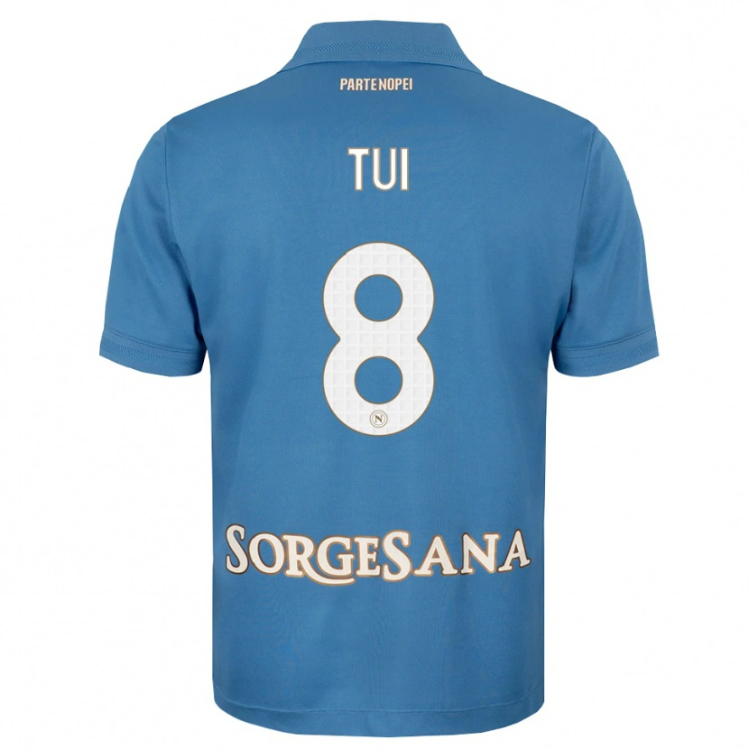 Danxen Mulher Camisola Sara Tui #8 Azul Bruma Branco Principal 2026/27 Camisa