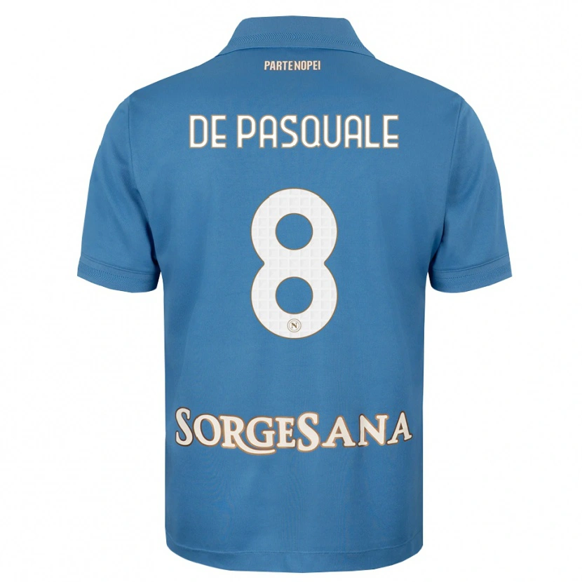 Danxen Mulher Camisola Dylan De Pasquale #8 Azul Bruma Branco Principal 2026/27 Camisa