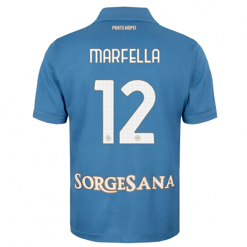 Danxen Mulher Camisola Davide Marfella #12 Azul Bruma Branco Principal 2026/27 Camisa