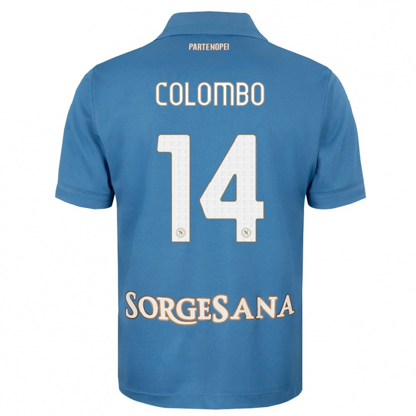 Danxen Mulher Camisola Sofia Colombo #14 Azul Bruma Branco Principal 2026/27 Camisa