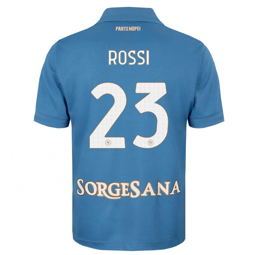 Danxen Mulher Camisola Leonardo Rossi #23 Azul Bruma Branco Principal 2026/27 Camisa