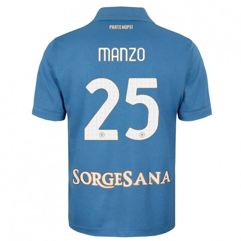 Danxen Mulher Camisola Alessia Manzo #25 Azul Bruma Branco Principal 2026/27 Camisa