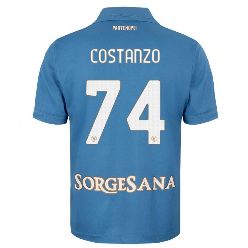 Danxen Mulher Camisola Davide Costanzo #74 Azul Bruma Branco Principal 2026/27 Camisa