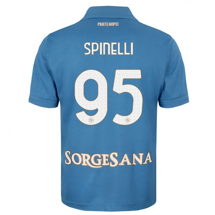Danxen Mulher Camisola David Spinelli #95 Azul Bruma Branco Principal 2026/27 Camisa