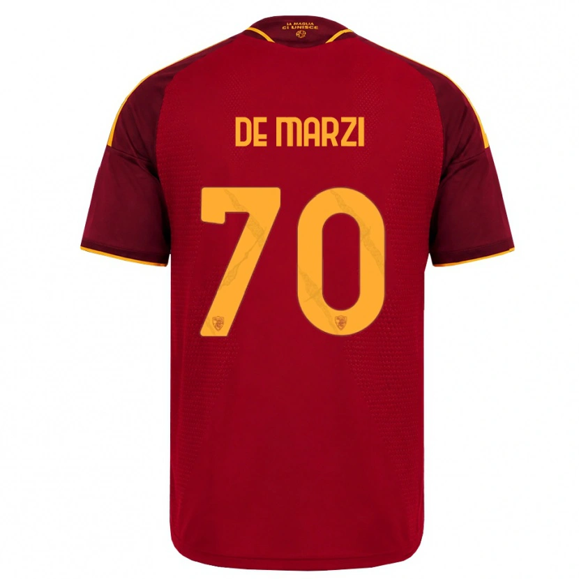 Danxen Mulher Camisola Giorgio De Marzi #70 Vermelho Dourado Amarelo Principal 2026/27 Camisa