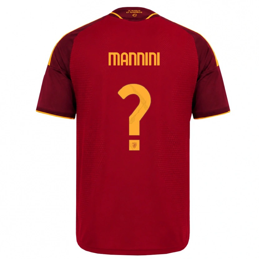 Danxen Mulher Camisola Mattia Mannini #0 Vermelho Dourado Amarelo Principal 2026/27 Camisa
