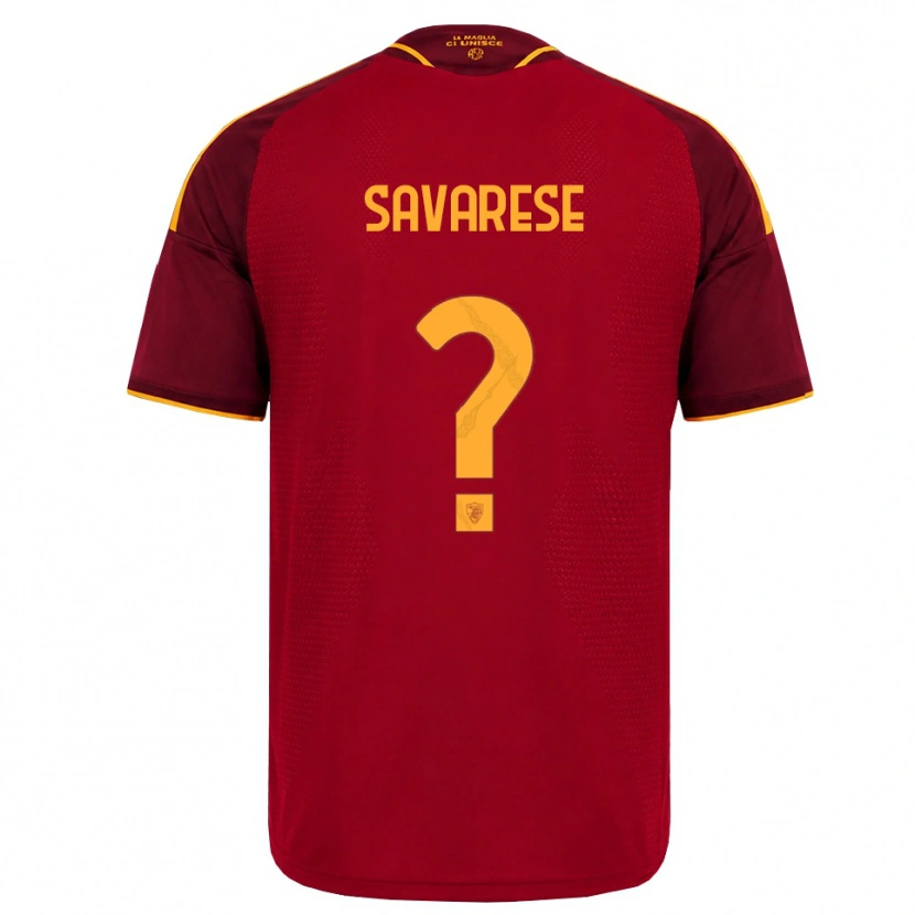 Danxen Mulher Camisola Bruno Savarese #0 Vermelho Dourado Amarelo Principal 2026/27 Camisa