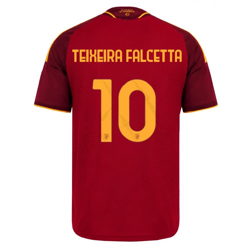Danxen Mulher Camisola Pietro Teixeira Falcetta #10 Vermelho Dourado Amarelo Principal 2026/27 Camisa