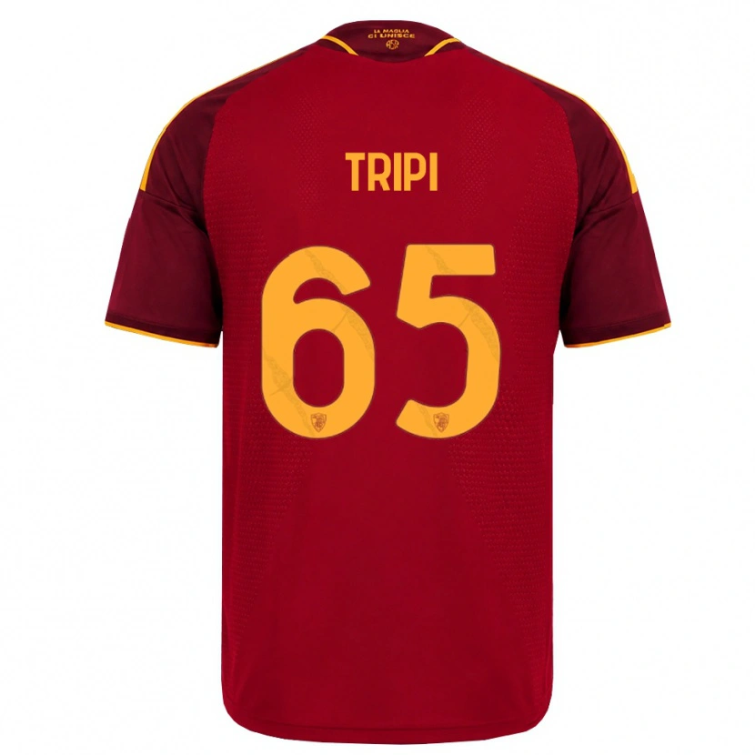 Danxen Mulher Camisola Filippo Tripi #65 Vermelho Dourado Amarelo Principal 2026/27 Camisa