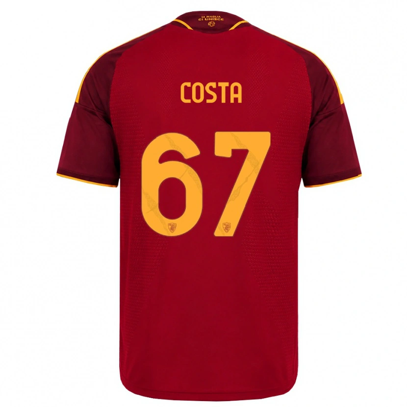 Danxen Mulher Camisola João Costa #67 Vermelho Dourado Amarelo Principal 2026/27 Camisa