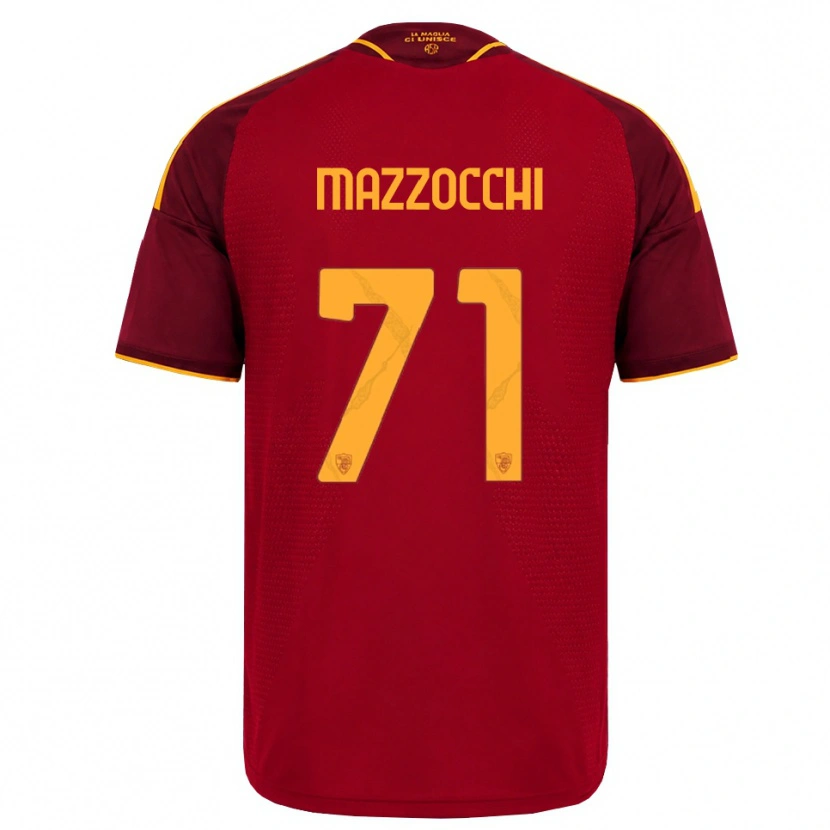 Danxen Mulher Camisola Giulia Mazzocchi #71 Vermelho Dourado Amarelo Principal 2026/27 Camisa