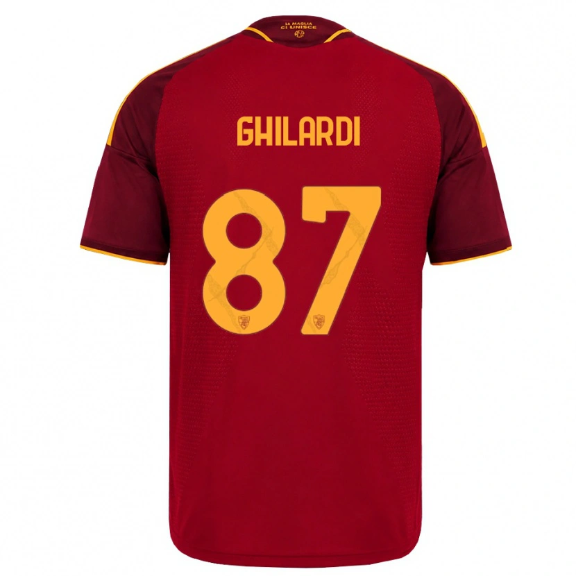 Danxen Mulher Camisola Daniele Ghilardi #87 Vermelho Dourado Amarelo Principal 2026/27 Camisa