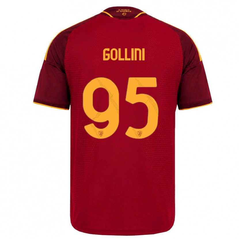 Danxen Mulher Camisola Pierluigi Gollini #95 Vermelho Dourado Amarelo Principal 2026/27 Camisa
