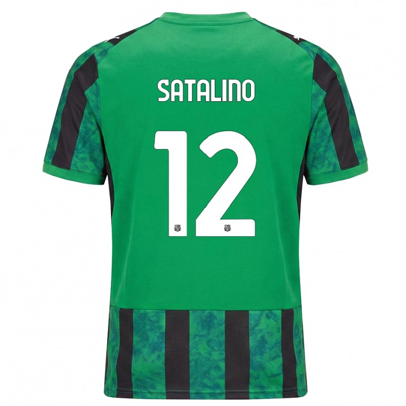 Danxen Mulher Camisola Giacomo Satalino #12 Verde Preto Branco Principal 2026/27 Camisa