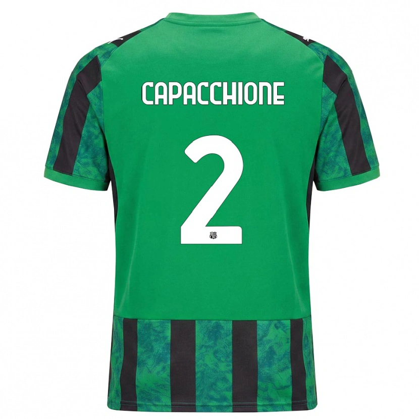 Danxen Mulher Camisola Cristian Capacchione #2 Verde Preto Branco Principal 2026/27 Camisa