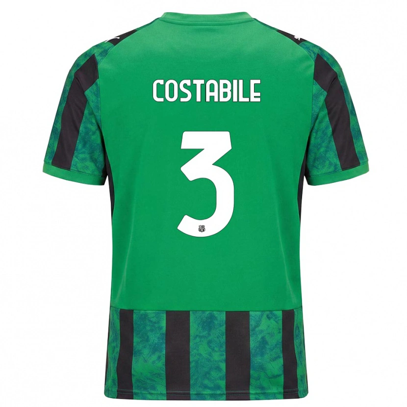 Danxen Mulher Camisola Cristian Costabile #3 Verde Preto Branco Principal 2026/27 Camisa
