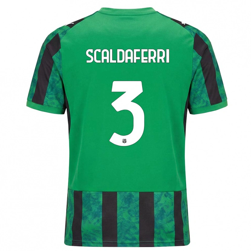 Danxen Mulher Camisola Andrea Scaldaferri #3 Verde Preto Branco Principal 2026/27 Camisa