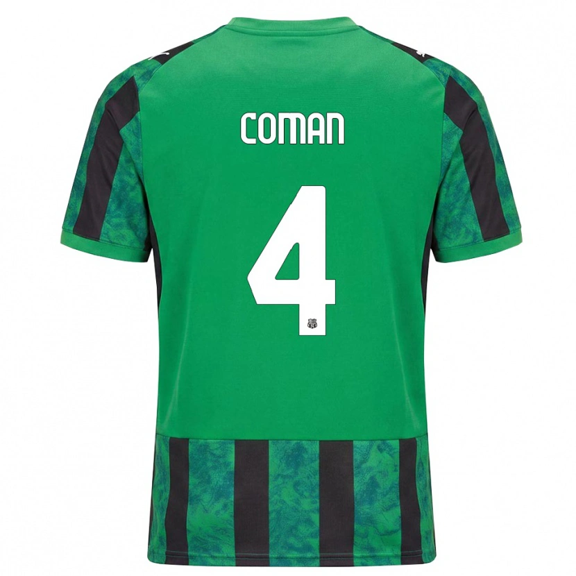 Danxen Mulher Camisola Rareș Coman #4 Verde Preto Branco Principal 2026/27 Camisa