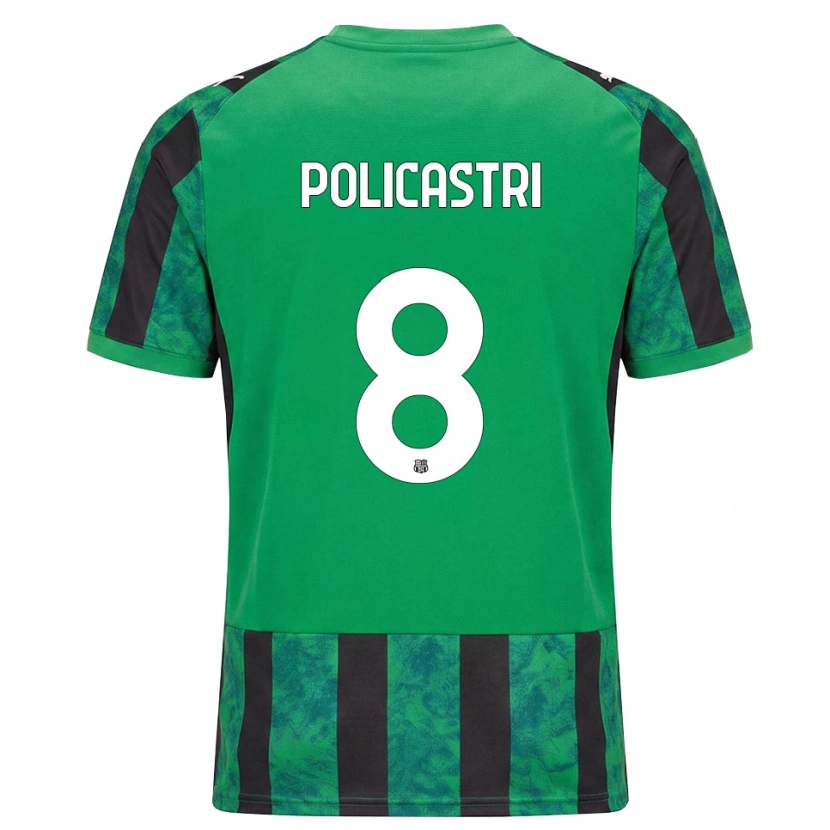 Danxen Mulher Camisola Giuseppe Policastri #8 Verde Preto Branco Principal 2026/27 Camisa