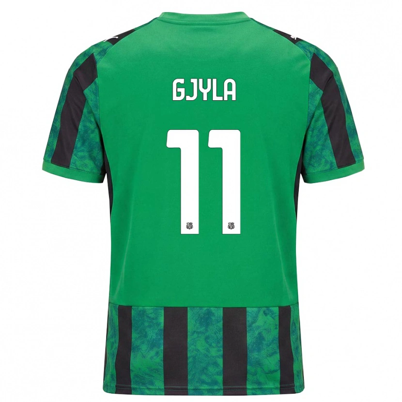 Danxen Mulher Camisola Briajan Gjyla #11 Verde Preto Branco Principal 2026/27 Camisa
