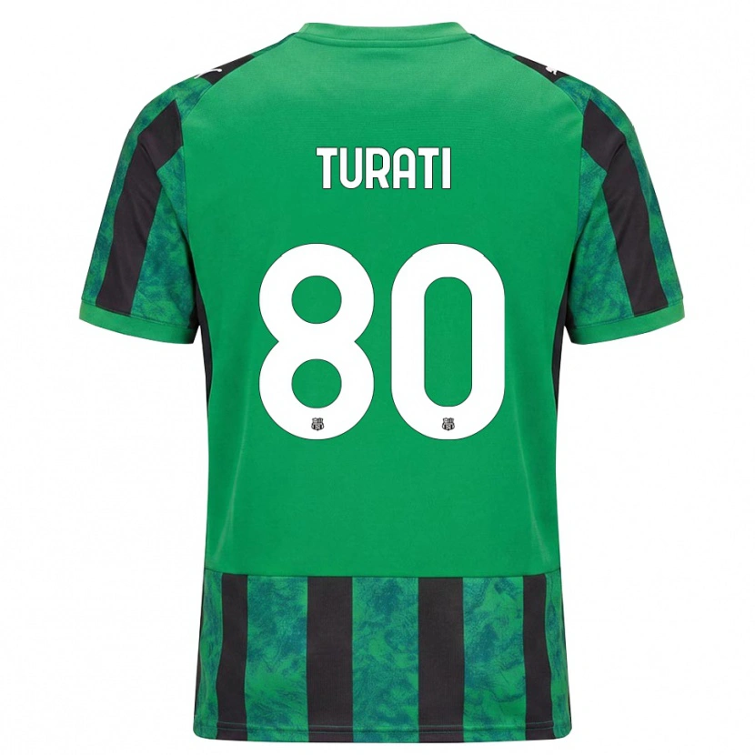 Danxen Mulher Camisola Stefano Turati #80 Verde Preto Branco Principal 2026/27 Camisa