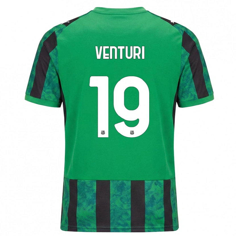 Danxen Mulher Camisola Luca Venturi #19 Verde Preto Branco Principal 2026/27 Camisa