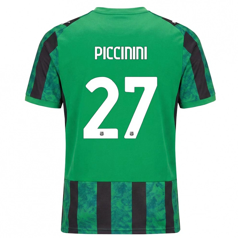 Danxen Mulher Camisola Stefano Piccinini #27 Verde Preto Branco Principal 2026/27 Camisa