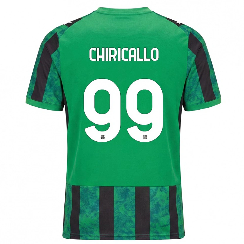 Danxen Mulher Camisola Giovanni Chiricallo #99 Verde Preto Branco Principal 2026/27 Camisa