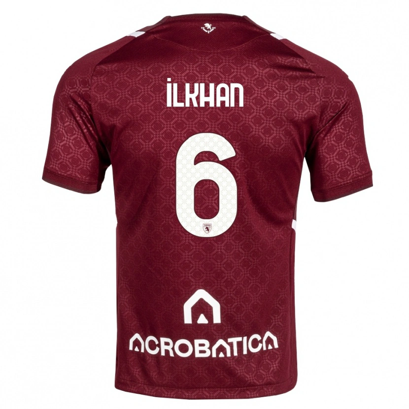 Danxen Mulher Camisola Emirhan İlkhan #6 Bordô Branco Principal 2026/27 Camisa