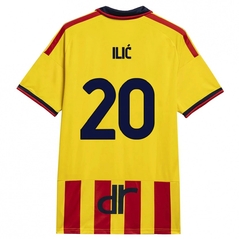Danxen Mulher Camisola Ivan Ilić #20 Amarelo Vermelho Principal 2026/27 Camisa