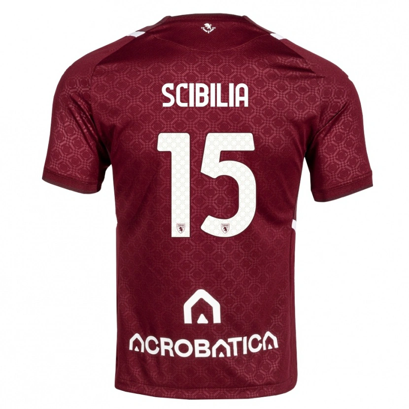 Danxen Mulher Camisola Dylan Scibilia #15 Bordô Branco Principal 2026/27 Camisa