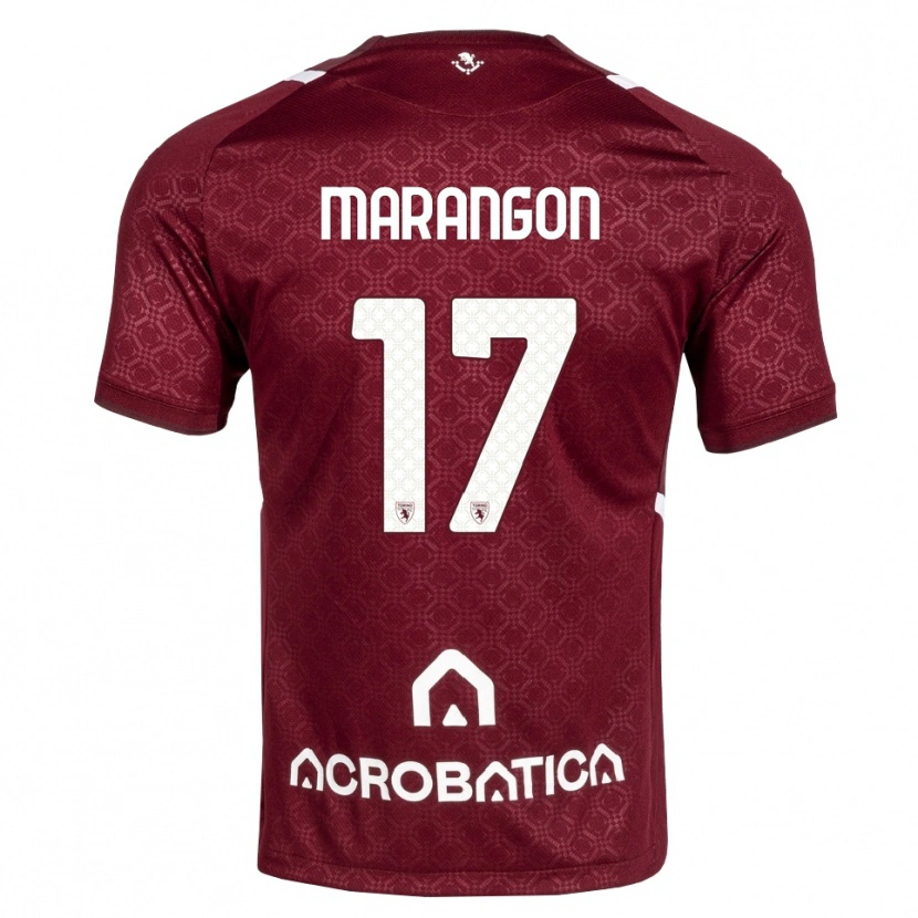 Danxen Mulher Camisola Riccardo Marangon #17 Bordô Branco Principal 2026/27 Camisa