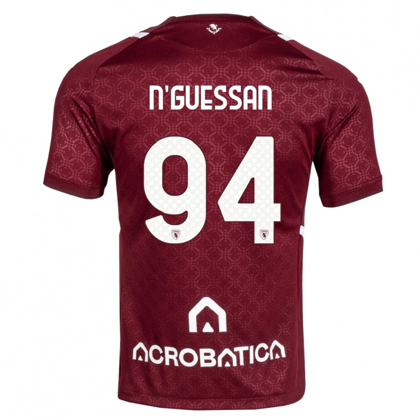 Danxen Mulher Camisola Ange Caumenan N'guessan #94 Bordô Branco Principal 2026/27 Camisa