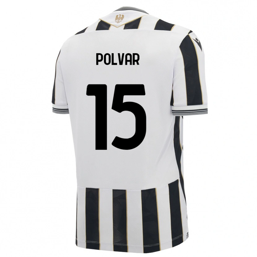 Danxen Mulher Camisola Francesco Polvar #15 Preto Branco Rosa Principal 2026/27 Camisa