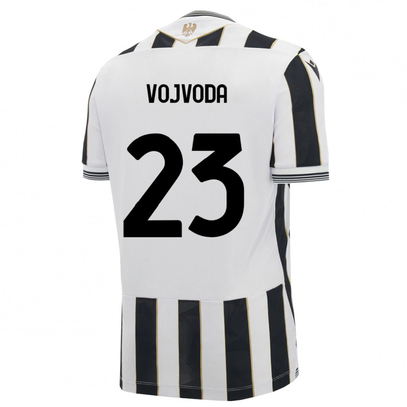 Danxen Mulher Camisola Mërgim Vojvoda #23 Preto Branco Rosa Principal 2026/27 Camisa