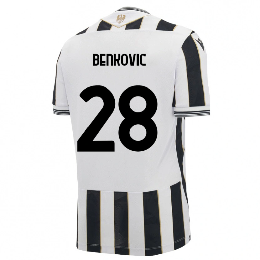 Danxen Mulher Camisola Filip Benkovic #28 Preto Branco Rosa Principal 2026/27 Camisa