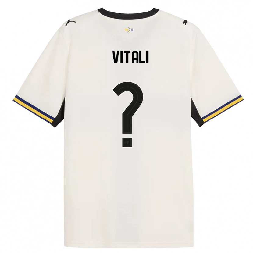 Danxen Mulher Camisola Lorenzo Vitali #0 Off-White Preto Amarelo Principal 2026/27 Camisa