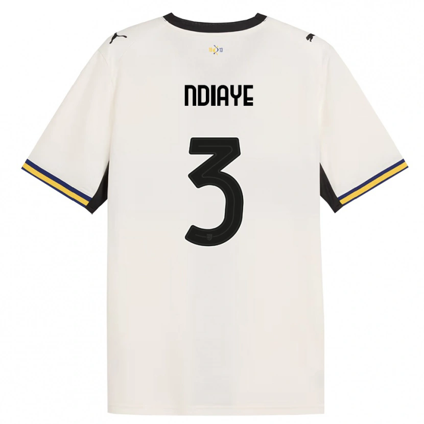 Danxen Mulher Camisola Abdoulaye Ndiaye #3 Off-White Preto Amarelo Principal 2026/27 Camisa