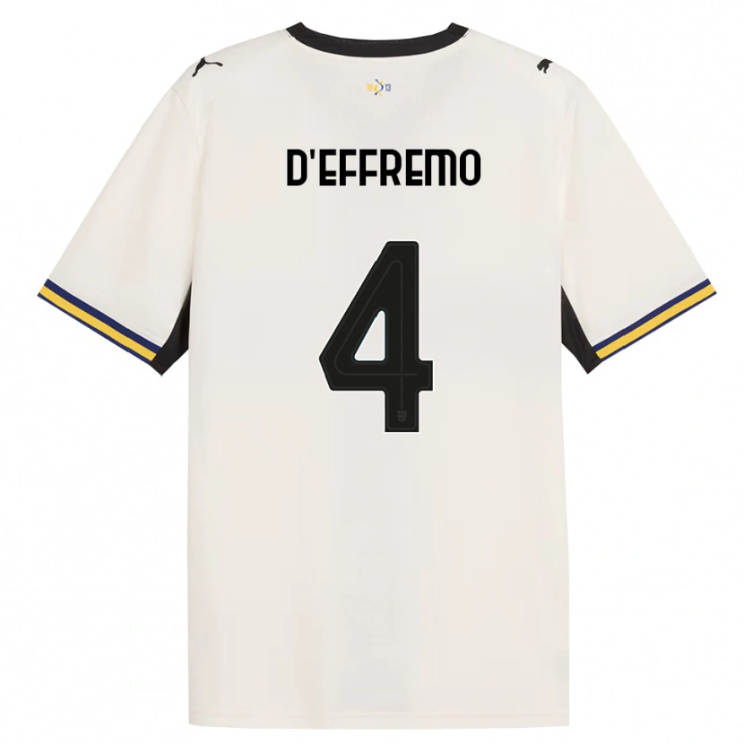Danxen Mulher Camisola Dario D'effremo #4 Off-White Preto Amarelo Principal 2026/27 Camisa