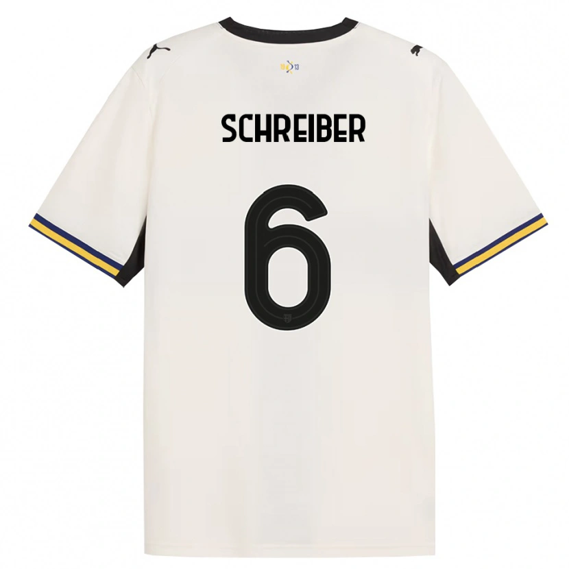 Danxen Mulher Camisola Fabio Schreiber #6 Off-White Preto Amarelo Principal 2026/27 Camisa