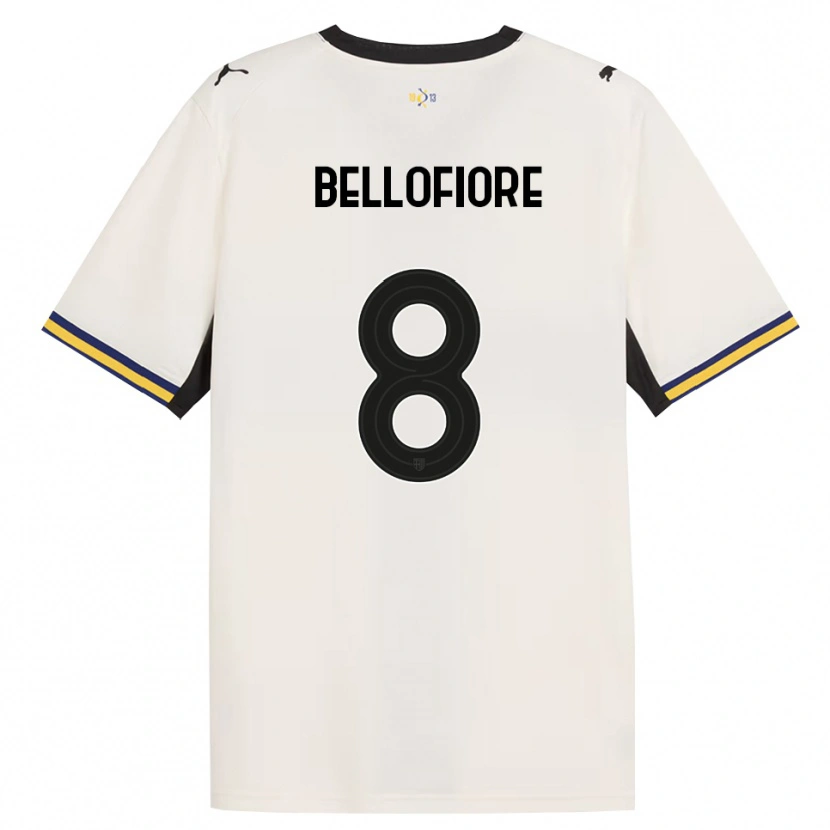Danxen Mulher Camisola Nicola Bellofiore #8 Off-White Preto Amarelo Principal 2026/27 Camisa