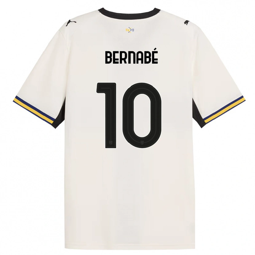 Danxen Mulher Camisola Adrián Bernabé #10 Off-White Preto Amarelo Principal 2026/27 Camisa