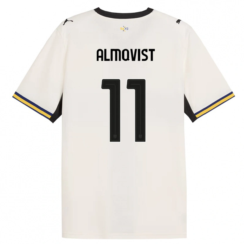 Danxen Mulher Camisola Pontus Almqvist #11 Off-White Preto Amarelo Principal 2026/27 Camisa