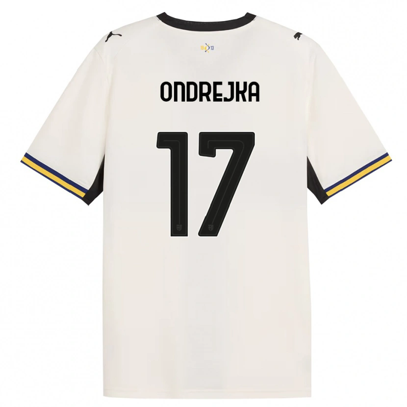 Danxen Mulher Camisola Jacob Ondrejka #17 Off-White Preto Amarelo Principal 2026/27 Camisa
