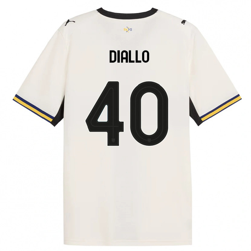 Danxen Mulher Camisola Djibril Diallo #40 Off-White Preto Amarelo Principal 2026/27 Camisa