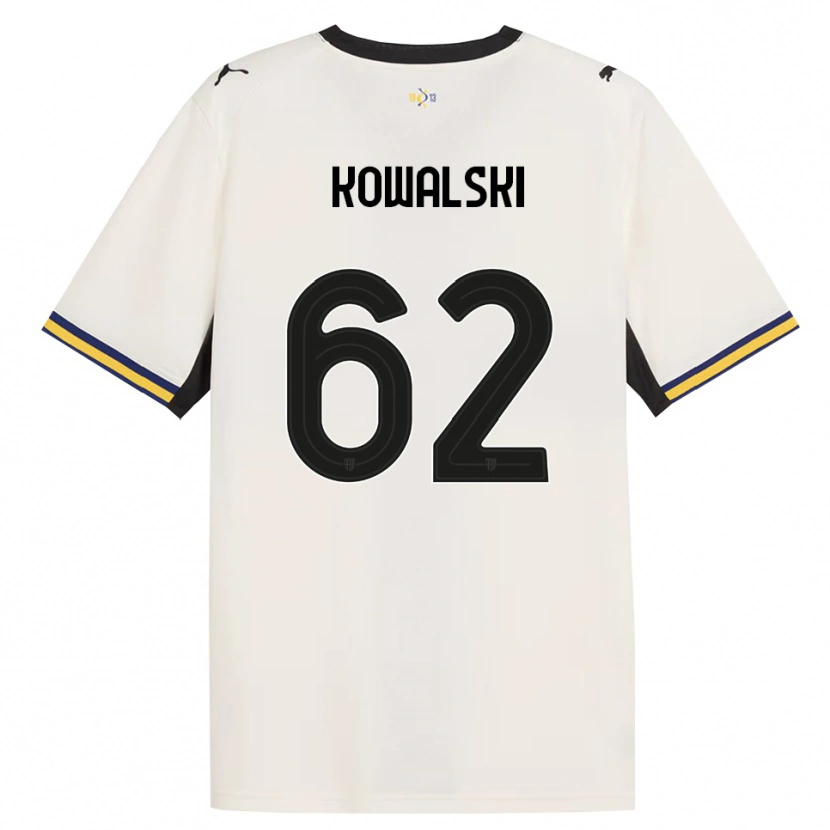 Danxen Mulher Camisola Mateusz Kowalski #62 Off-White Preto Amarelo Principal 2026/27 Camisa